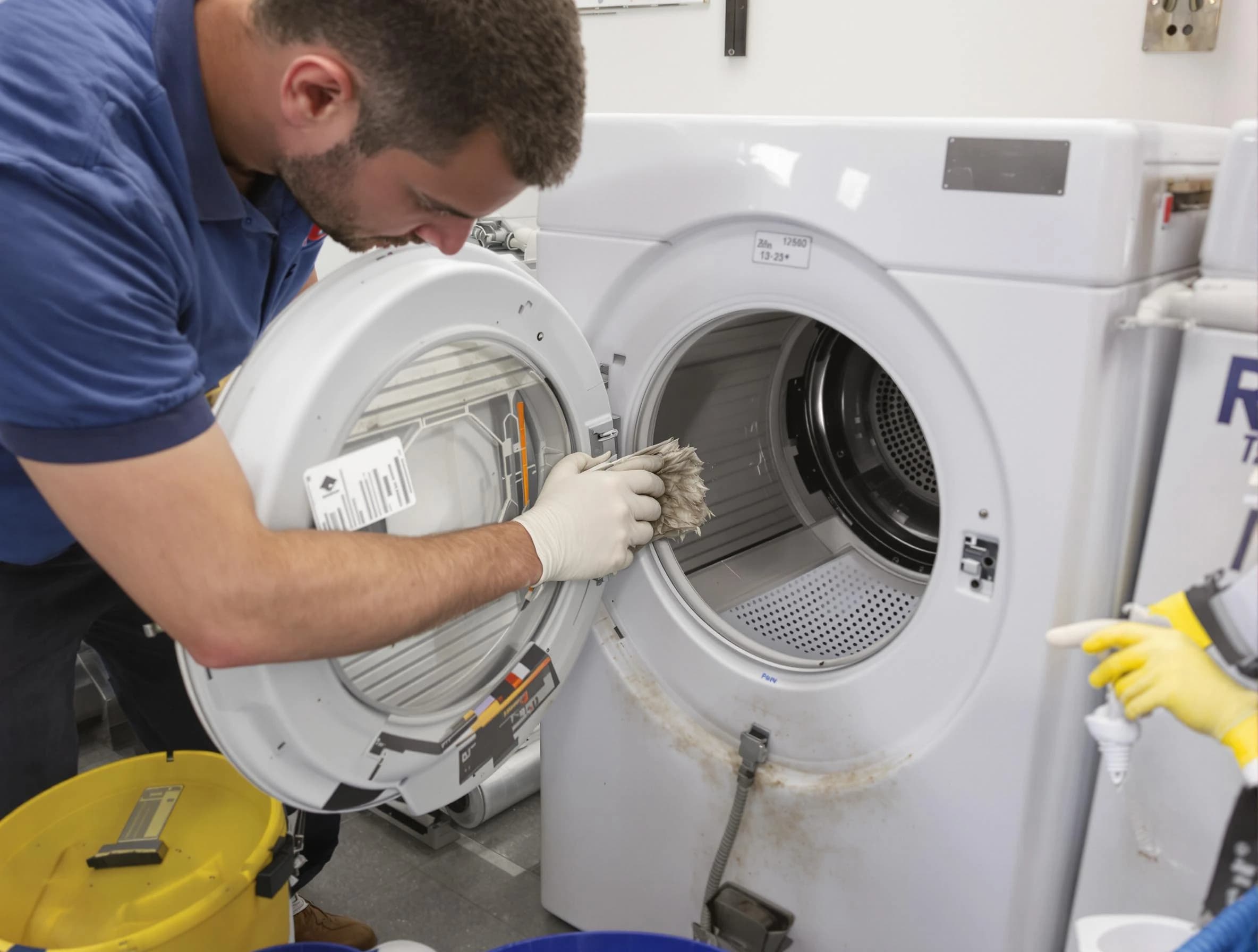 Center Point Dryer Vent Cleaning specialist performing detailed lint trap cleaning service in Center Point
