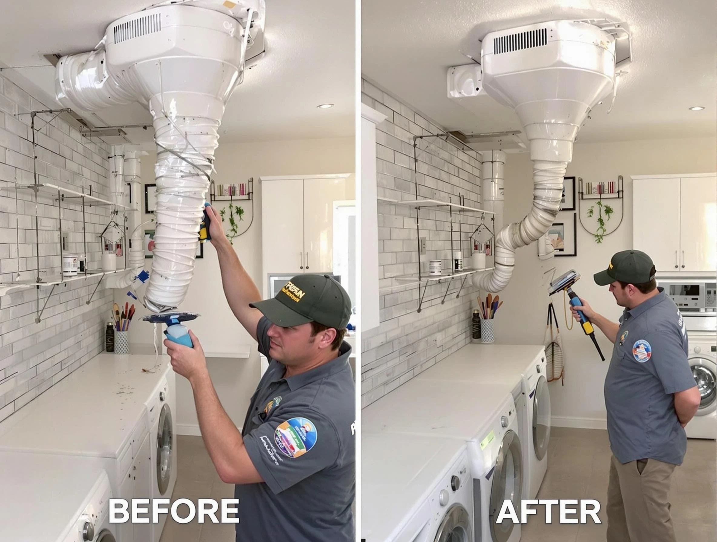Professional dryer exhaust vent cleaning by Center Point Dryer Vent Cleaning in Center Point