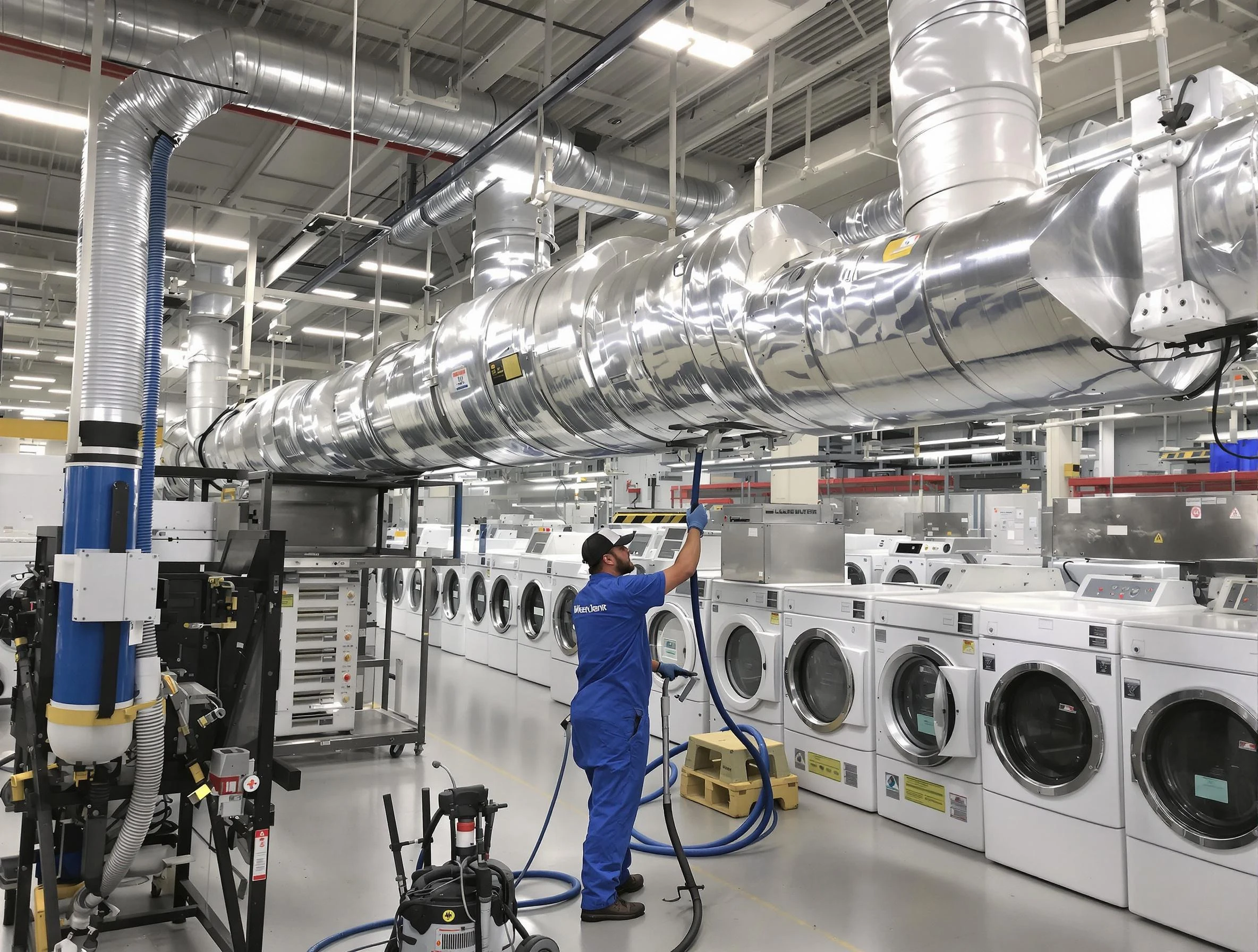 Center Point Dryer Vent Cleaning team performing heavy-duty industrial dryer vent cleaning in Center Point